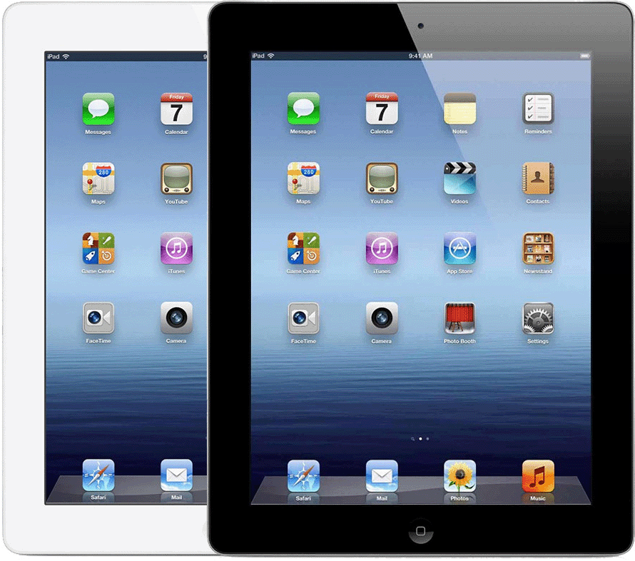 iPad 3 und 4 schwarz und weiss